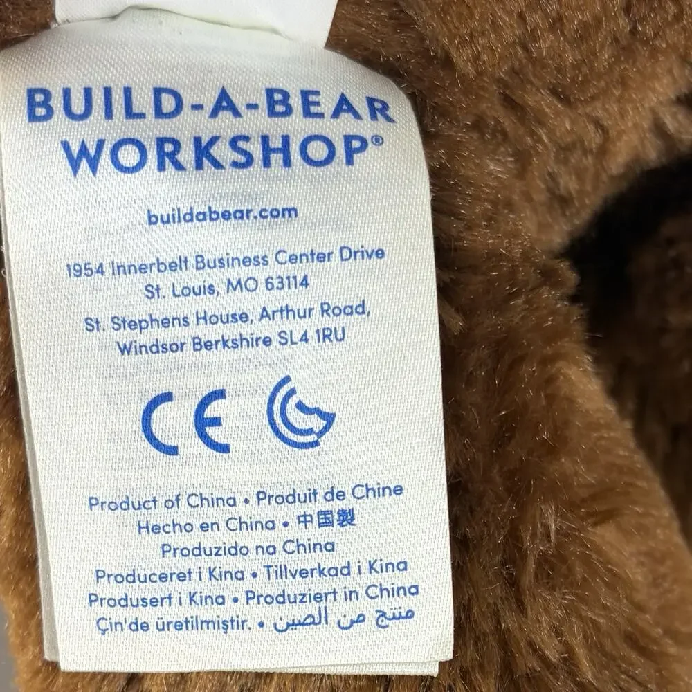 Build-a-Bear LA Dodgers Brown Teddy Bear MLB Baseball Plush 16” Rare BAB